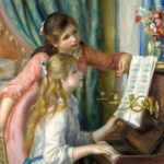 Two young girls at the piano