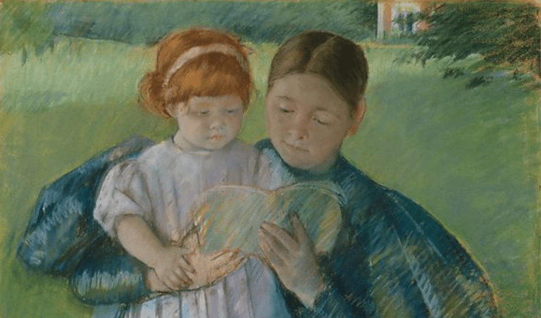 Nurse Reading to a Little Girl